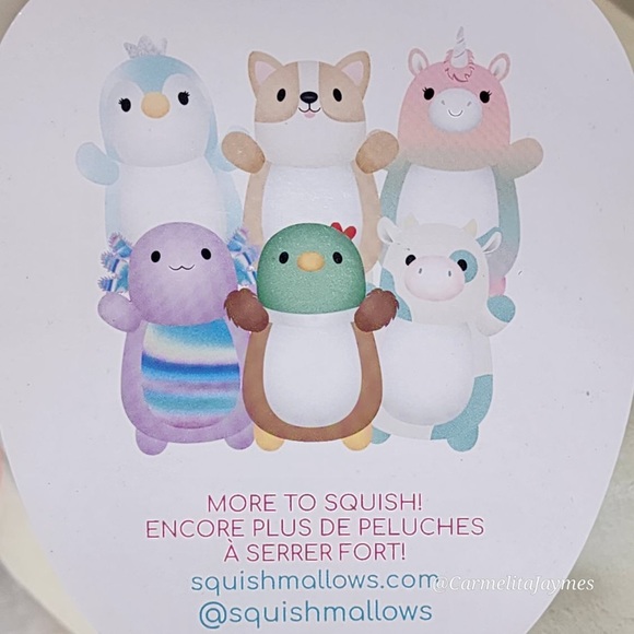 BELANA 🐄 Fuzzy Belly Blue And White Cow Hugmee Squishmallow Kellytoy NWT - Picture 9 of 9